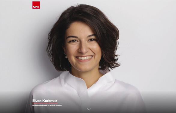 Elvan Korkmazs Kandidatenwebseite